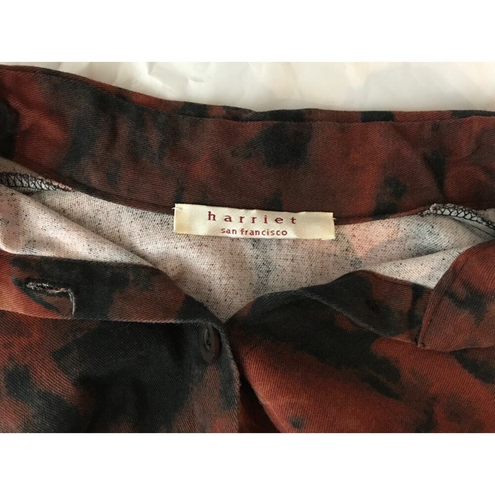 EUC Harriet's SF Button Down‎ Lagenlook One Size Multicolor Red Black Top - Picture 5 of 5
